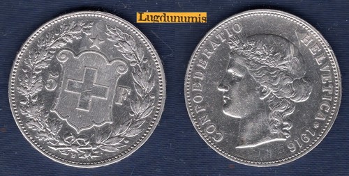 Suisse francs 1916 bern - suisse,
