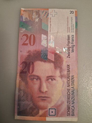 Banconota franchi svizzeri - banconota.,
