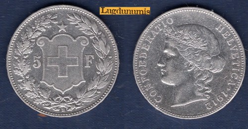 Suisse francs 1912 bern - suisse,