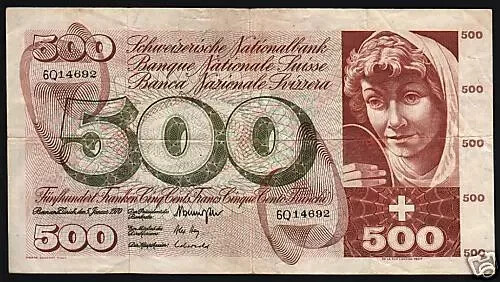 Svizzera 500 franchi 51 - svizzera, p-51