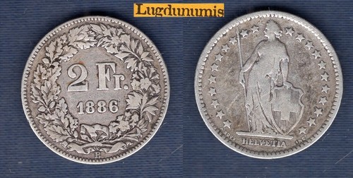 Suisse francs 1886 - francs, b