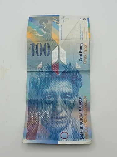 Banconota svizzera 100 franchi - svizzera,