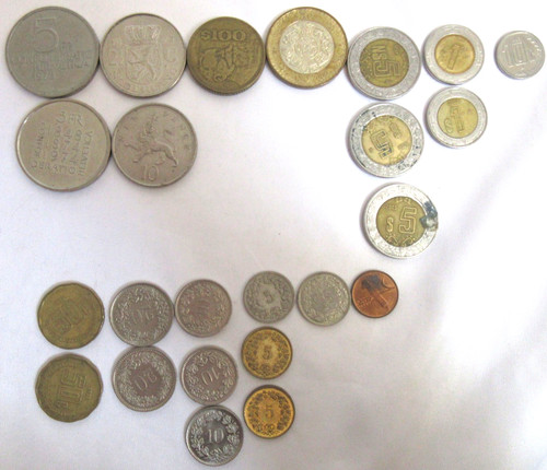 Lotto monete svizzera messico - monete,
