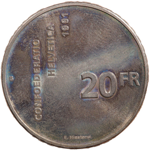 Moneta argento venti20 franchi - argento,
