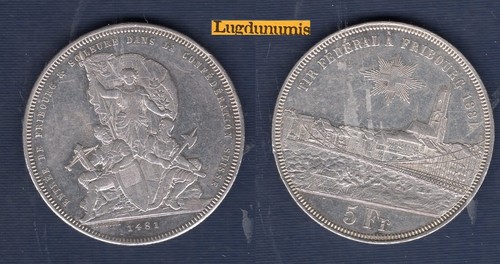 Svizzera franchi 1881 ecu - svizzera,