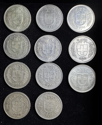 Lotto monete argento svizzera - lotto,