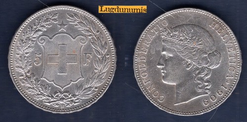 Suisse francs 1909 - suisse,