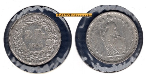Suisse francs 1894 tb - b, iii