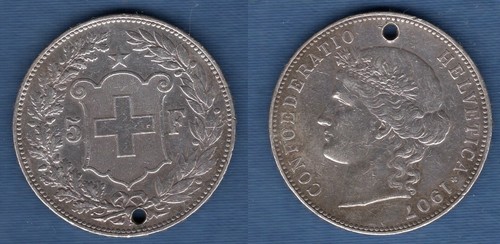 Suisse francs 1907 argent - suisse,