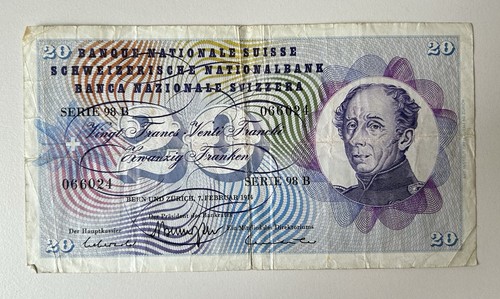 Banconota svizzera franchi - 20,