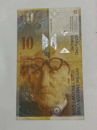 Banknote swiss francs - 10,