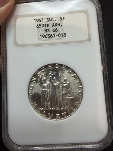 1941 switzerland francs ngc - 1941,