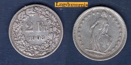Suisse francs 1908 tb - francs, b