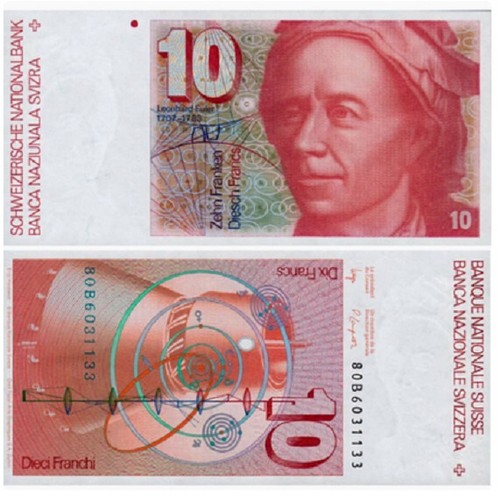 Banconota franchi svizzeri - banconota, 10